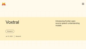 Voxtral Mistral Open Source AI Audio Family